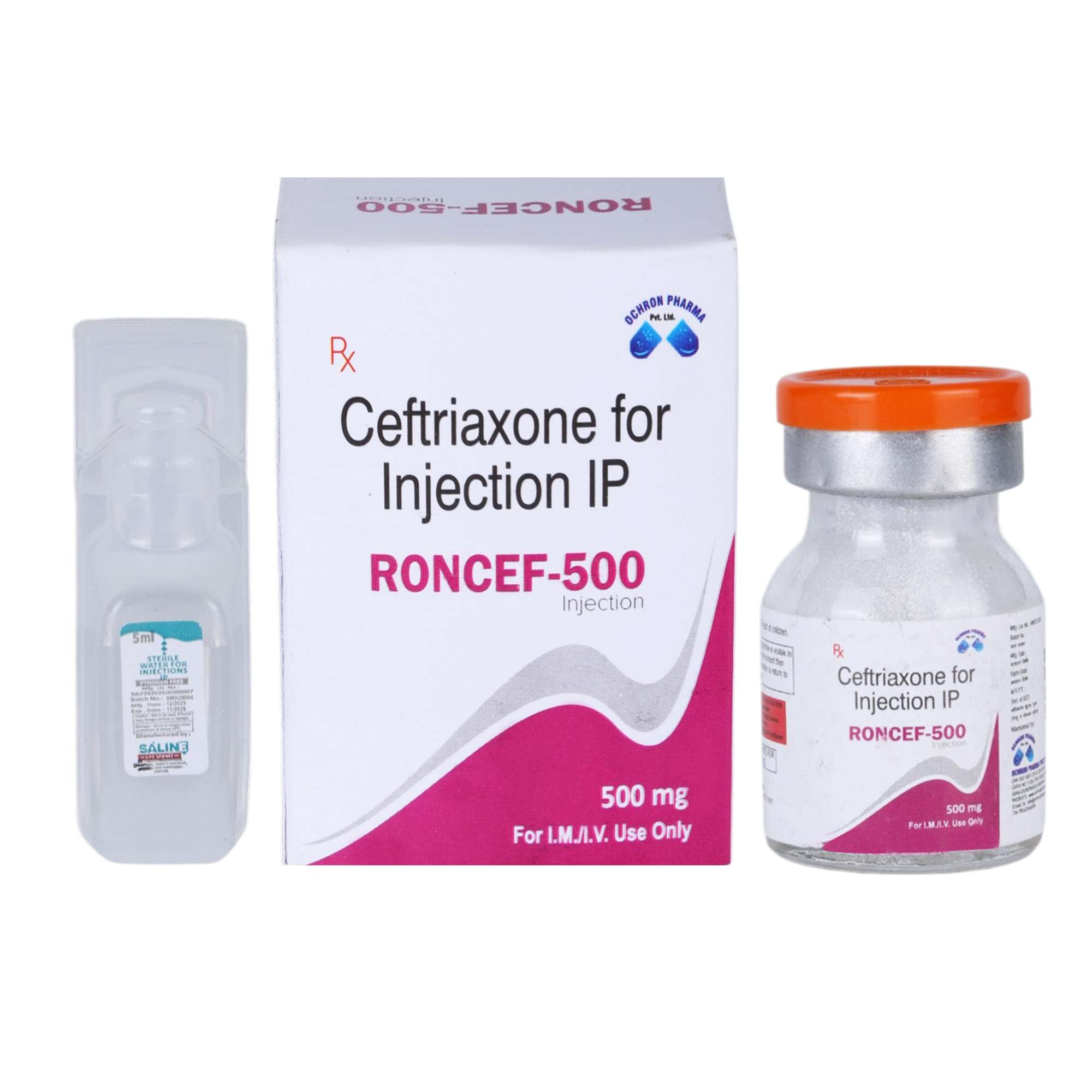 Ceftriaxone 500mg Antibiotic Injection Ochron Pharma