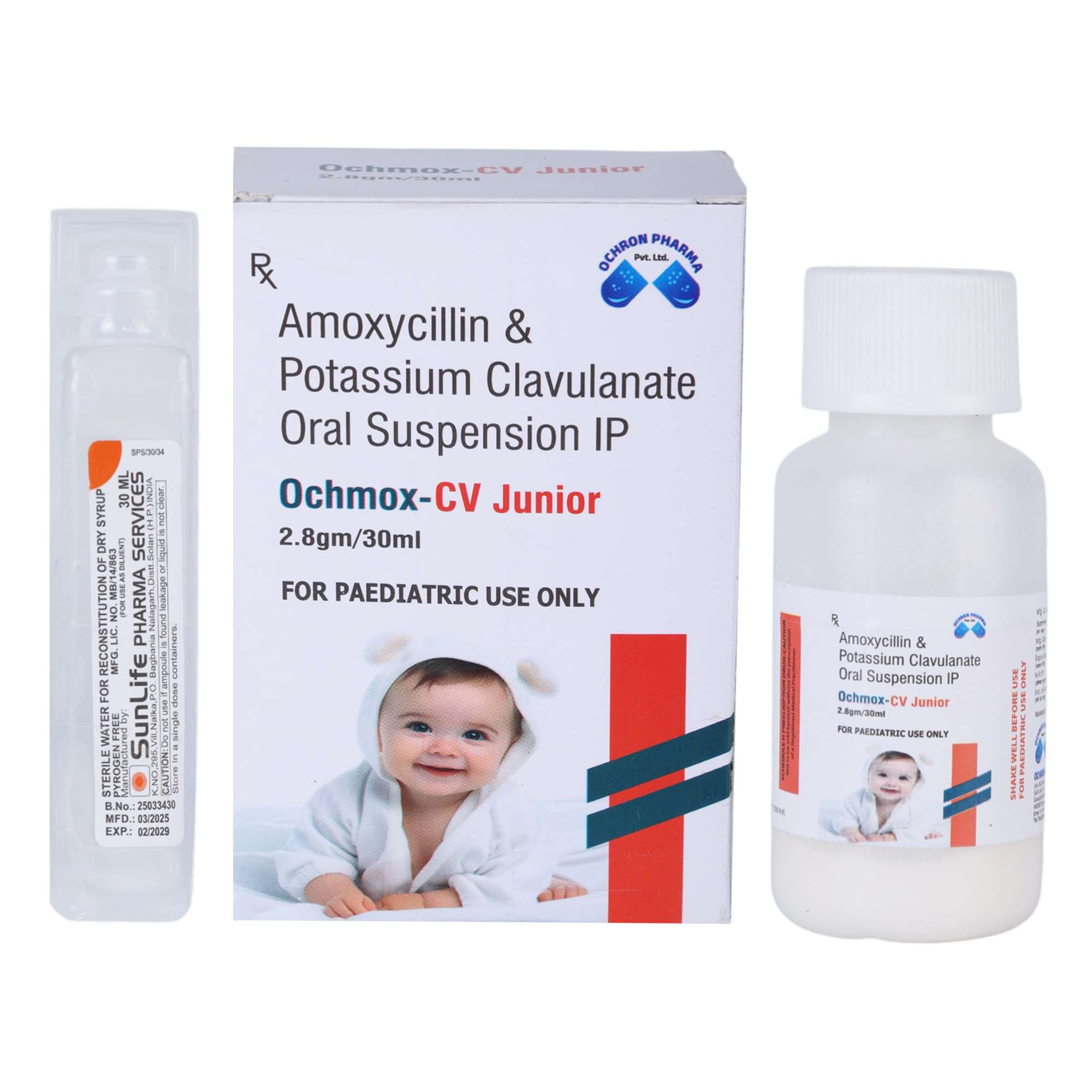 Amoxicillin Potassium Clavulanate Dry Syrup Pediatric Antibiotic Ochron Pharma