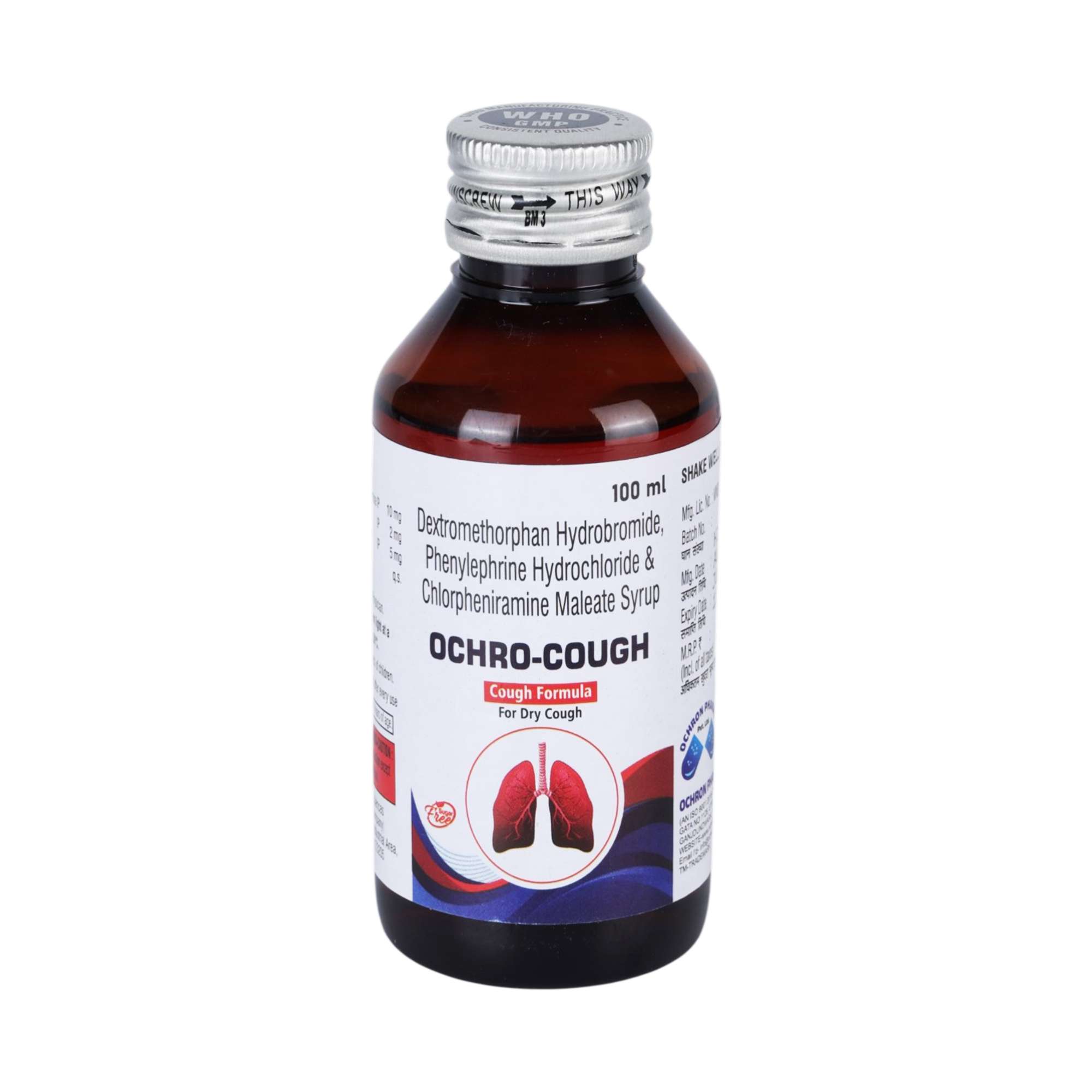 Cough Syrup for Cold and Cough Relief Ochron Pharma OCHRO-COUGH